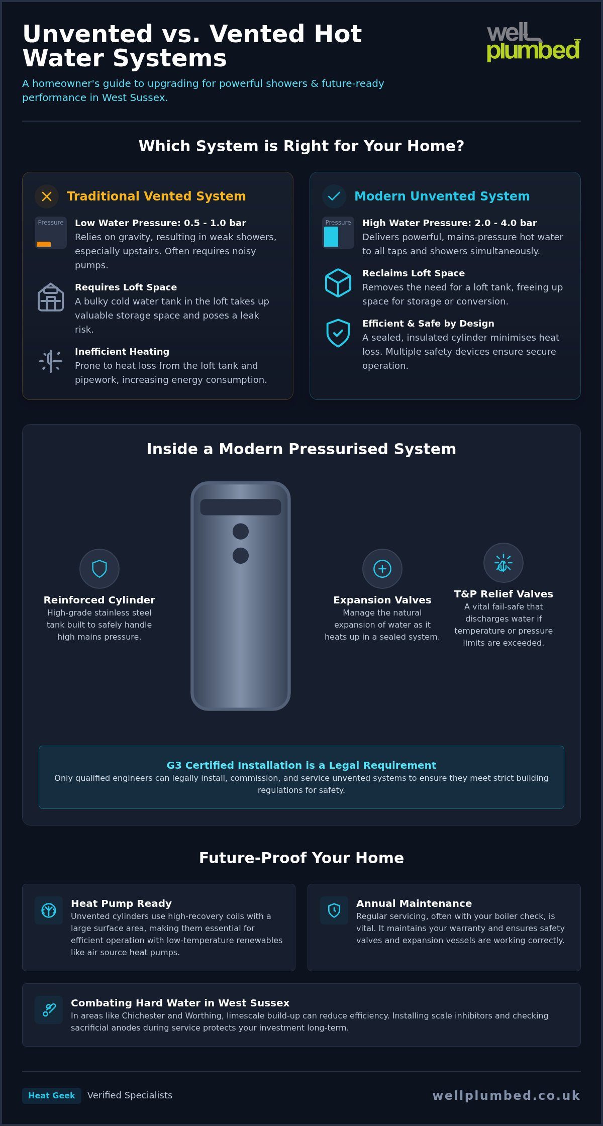 Unvented Hot Water Systems: West Sussex Homeowner Guide